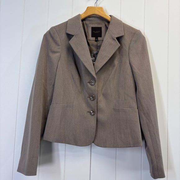 The Limited Womens Y2K Classic Sophisticated Blazer Size 2 Brown Minimalist NWT - Picture 2 of 10